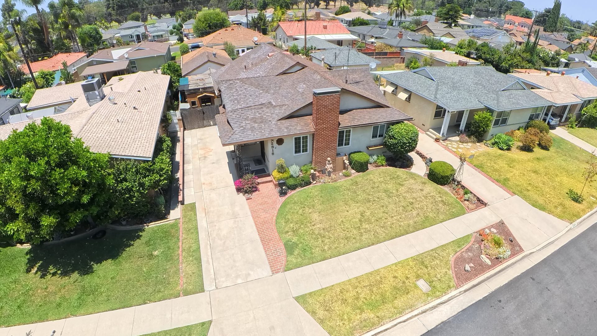 Aerial front elevation before editing