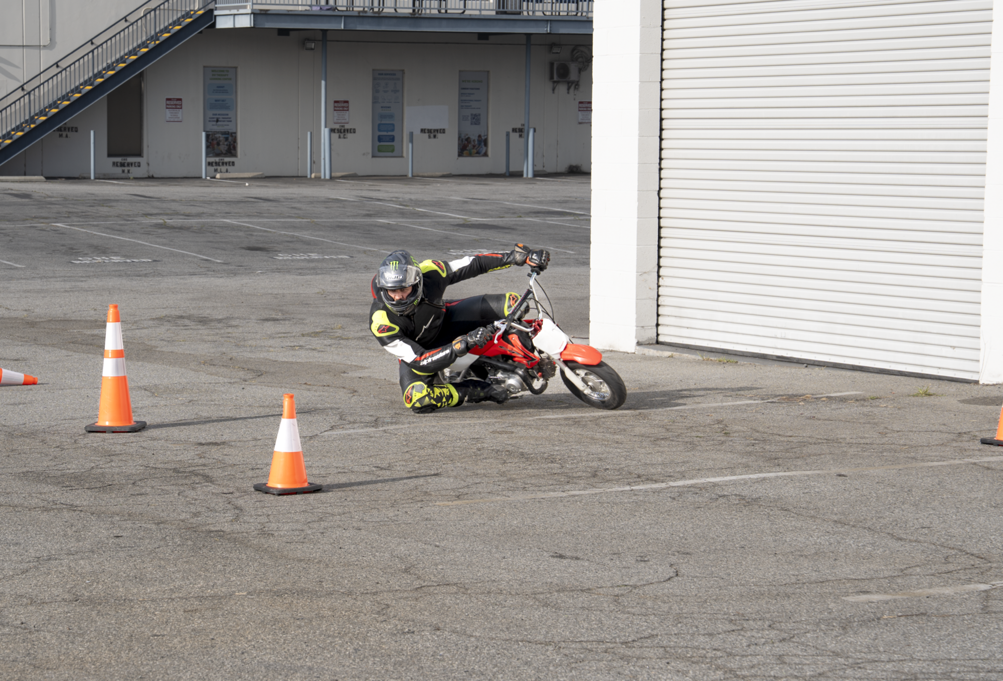 Rider practicing technique